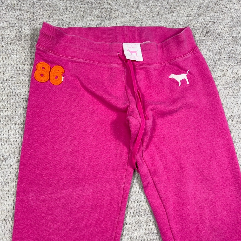 Vintage Y2K Victoria Secret PINK Sweatpants Women Small Joggers Spellout Baggy - Picture 5 of 9